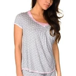 Velvet Kitten Lingerie Grey Simply Me Short Set