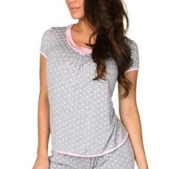 Velvet Kitten Lingerie Grey Simply Me Short Set