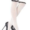 Leg Avenue White Crochet Over The Knee Socks French Maid