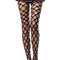 Leg Avenue Black Hardcore Net Pantyhose
