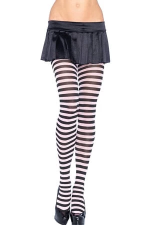 Leg Avenue Diva Nylon Striped Tights Plus Size Hosiery 2 Leg Avenue Diva Nylon Striped Tights Plus Size Hosiery