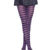 Leg Avenue Diva Nylon Striped Tights Plus Size Hosiery