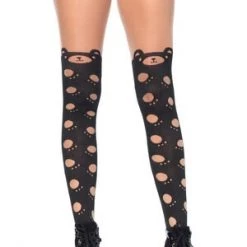 Leg Avenue Beary Cute Paw Print Pantyhose