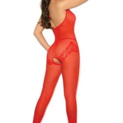 Elegant Moments Holiday & Christmas Secret Rendezvous Crotchless Bodystocking
