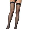 Leg Avenue Hosiery Neon Blue Fishnet Thigh High