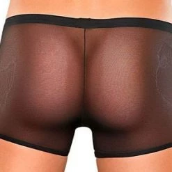 Male Power Black Plus Size Pouch Short