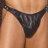 Elegant Moments Men's Sexy Men’s Leather Thong