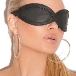 Elegant Moments Leather Blindfold