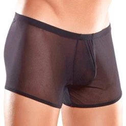 Male Power Men's Black Mesh Pouch Shorts