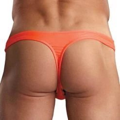 Male Power Men's Orange Euro Spandex Thong