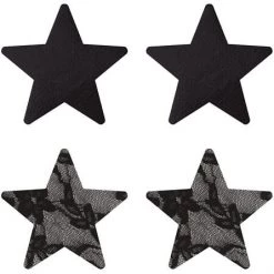 Baci Lingerie Satin & Lace Stars Pasties Accessories