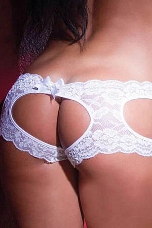 Body Zone White Lace Sweet Seat Short 1 Body Zone White Lace Sweet Seat Short