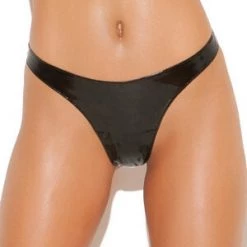 Elegant Moments Basic Women’s Vinyl Thong Panties