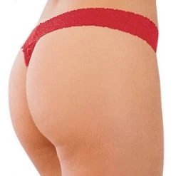 Dreamgirl Panties Red Stretch Lace Thong