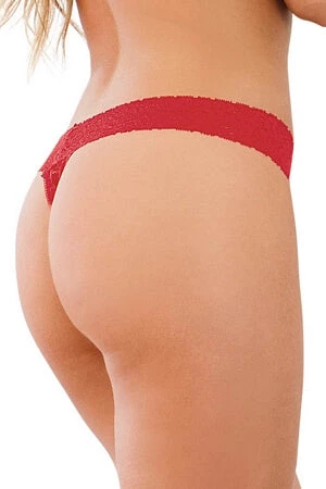 Dreamgirl Panties Red Stretch Lace Thong 2 Dreamgirl Panties Red Stretch Lace Thong