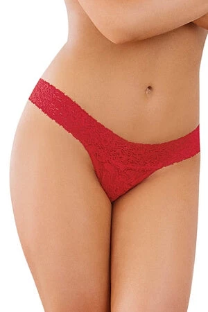 Dreamgirl Panties Red Stretch Lace Thong 1 Dreamgirl Panties Red Stretch Lace Thong