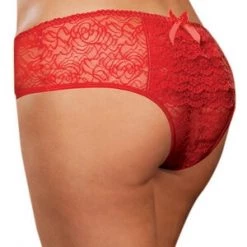 Dreamgirl Red Ruffles & Lace Boyshort Panty
