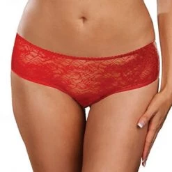 Dreamgirl Red Ruffles & Lace Boyshort Panty