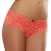 Dreamgirl Crotchless Coral Lace Open Crotch Boyshort