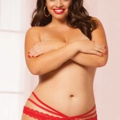 Seven 'til Midnight Queen Red Laila Panty Plus Size