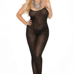 Elegant Moments Diva Sensual Opaque Body Stocking Plus Size