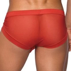 Male Power Red Micro Mini Hose Short Men's