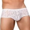 Male Power Men's White Stretch Lace Mini Short