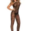 Elegant Moments Seductive Rose Lace Body Stocking Crotchless