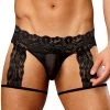 Male Power Lace G-String Garter Short Men's