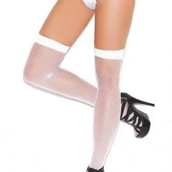 Elegant Moments Sexy Fishnet Thigh High With Backseam