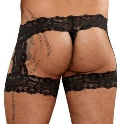 Male Power Lace Micro Garter Short