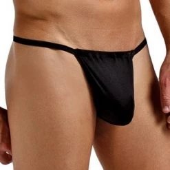 Magic Silk Mens Black Silk G-String