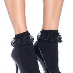 Leg Avenue School Girl Anklets With Lace Ruffle