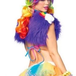 Leg Avenue Turquoise & Pink Spandex Reversible Bikini Top Festival Wear