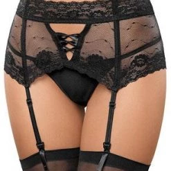 Escante Black Fancy Lace Garterbelt Best Gifts Under $25