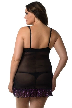 Velvet Kitten Plus Pleated Ribbon Chemise 5 Velvet Kitten Plus Pleated Ribbon Chemise