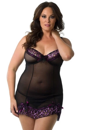 Velvet Kitten Plus Pleated Ribbon Chemise 2 Velvet Kitten Plus Pleated Ribbon Chemise