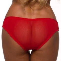 Velvet Kitten Red Ruched Rene Ruffle Panty