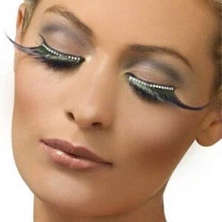 Smiffy's Green & Black Diamante Eyelashes 5 Smiffy's Green & Black Diamante Eyelashes