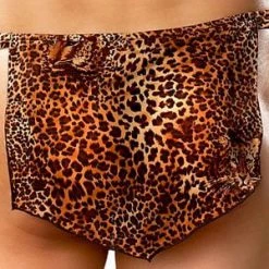 Male Power Leopard Print Thong With Loin Cloth Men's