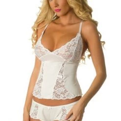 Velvet Kitten Clearance Plus White Desire Cami Set