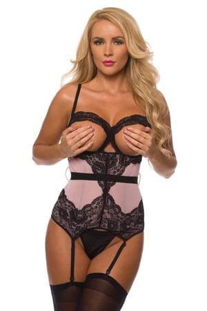 Velvet Kitten Blushing Beauty Open Cup Bustier 2 Velvet Kitten Blushing Beauty Open Cup Bustier