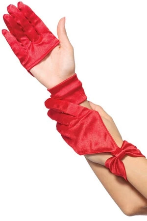Leg Avenue Accessories Red Satin Cut Out Gloves 1 Leg Avenue Accessories Red Satin Cut Out Gloves