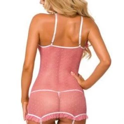 Velvet Kitten Lingerie Passionate Pink Mesh Chemise
