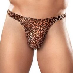 Male Power Leopard Wonder Thong Animal Print