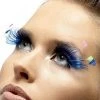 Smiffy's Blue Feather Plume Eyelashes