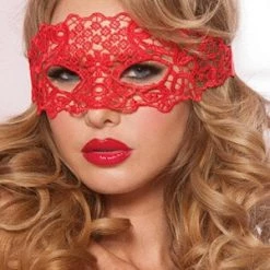 Seven 'til Midnight Red Galloon Lace Eye Mask