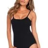 Leg Avenue Black Basic Bodysuit Teddies