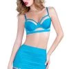 Oh La La Cheri Garters Teal Elastic Garter & G-String