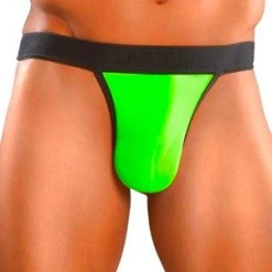 Male Power Men's Lime Green Mesh Micro Thong